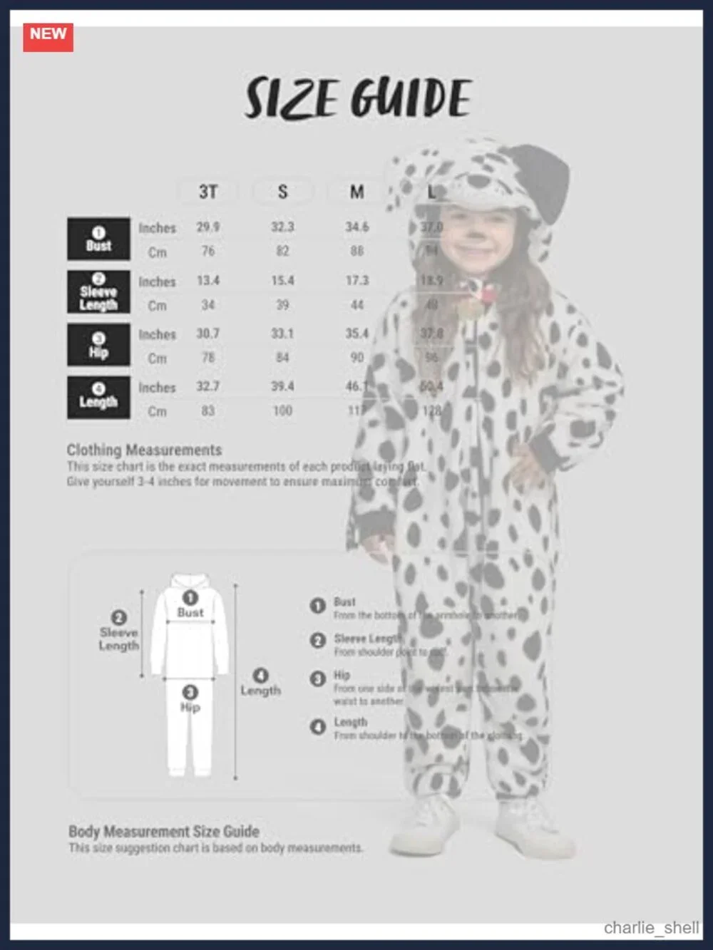 Kids Dalmatian Jumpsuit Costume Polyester Flannel Halloween Dress Up